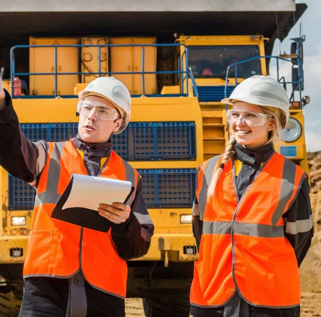 Worker at a mining site